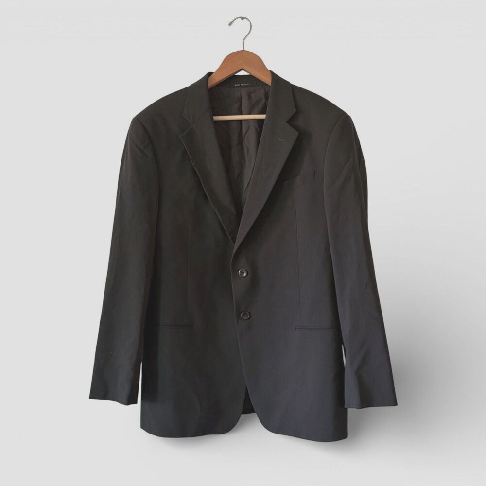 Armani Collezioni Blazer 42R Gray 100% Wool Made in Italy Mens Sport Coat Jacket